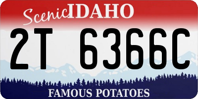 ID license plate 2T6366C