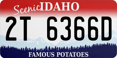 ID license plate 2T6366D