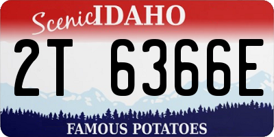 ID license plate 2T6366E
