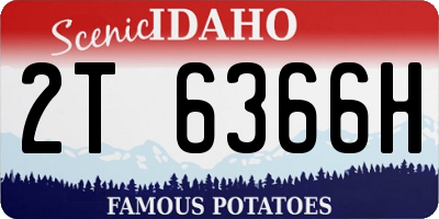 ID license plate 2T6366H