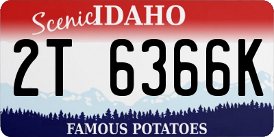 ID license plate 2T6366K