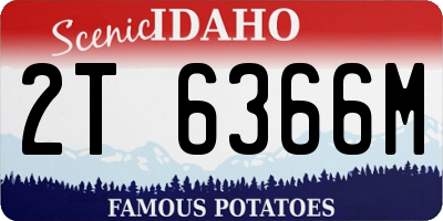 ID license plate 2T6366M