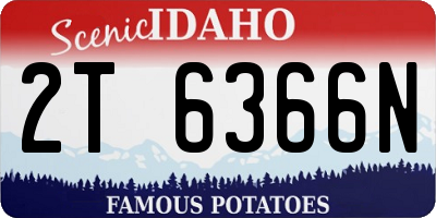 ID license plate 2T6366N