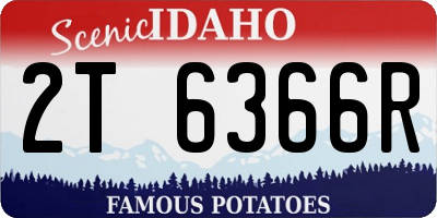 ID license plate 2T6366R