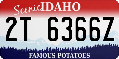 ID license plate 2T6366Z