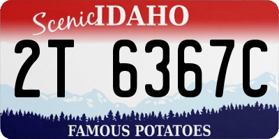 ID license plate 2T6367C