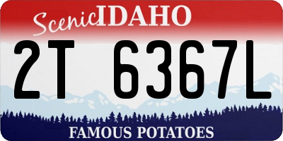 ID license plate 2T6367L