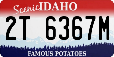 ID license plate 2T6367M