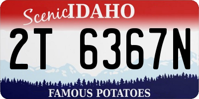 ID license plate 2T6367N