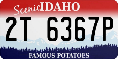 ID license plate 2T6367P