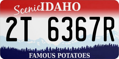 ID license plate 2T6367R