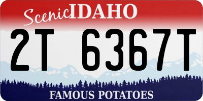 ID license plate 2T6367T
