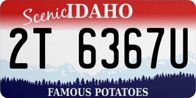 ID license plate 2T6367U