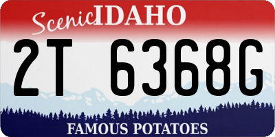 ID license plate 2T6368G