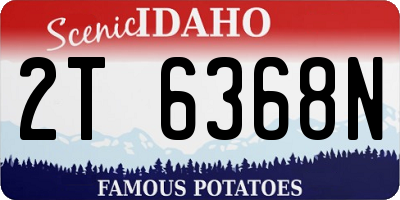 ID license plate 2T6368N
