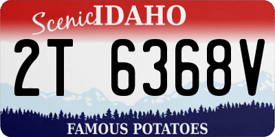 ID license plate 2T6368V