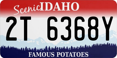 ID license plate 2T6368Y