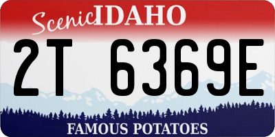ID license plate 2T6369E