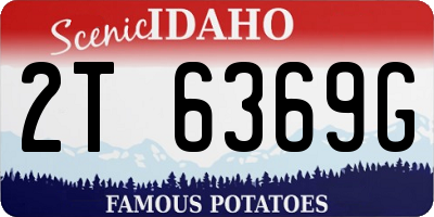 ID license plate 2T6369G