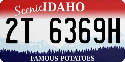 ID license plate 2T6369H