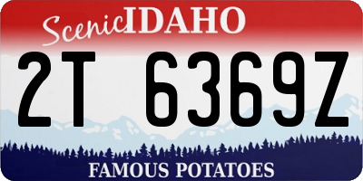 ID license plate 2T6369Z