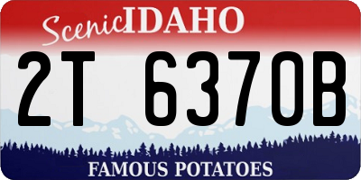 ID license plate 2T6370B
