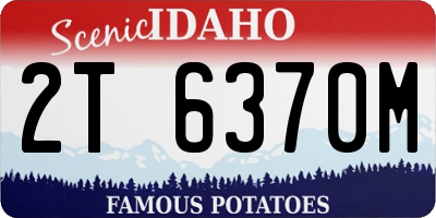 ID license plate 2T6370M