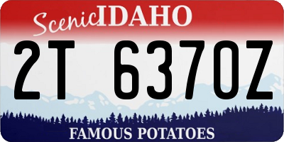 ID license plate 2T6370Z