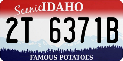 ID license plate 2T6371B