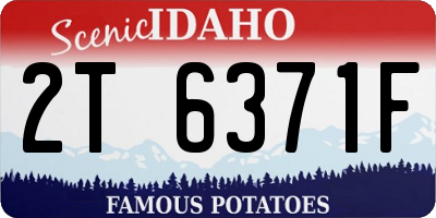 ID license plate 2T6371F