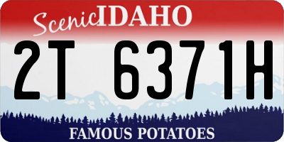 ID license plate 2T6371H