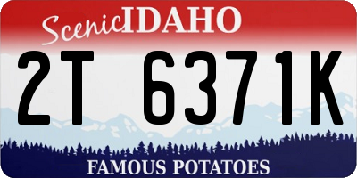 ID license plate 2T6371K