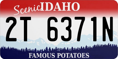 ID license plate 2T6371N