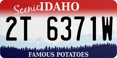 ID license plate 2T6371W
