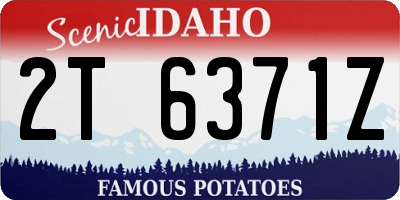 ID license plate 2T6371Z