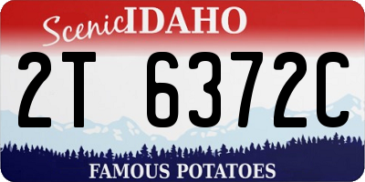ID license plate 2T6372C