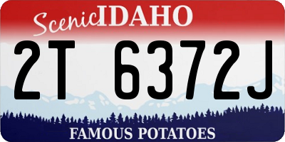 ID license plate 2T6372J