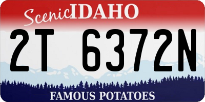 ID license plate 2T6372N