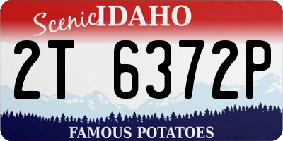 ID license plate 2T6372P