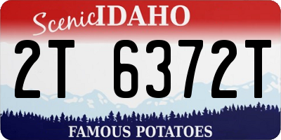 ID license plate 2T6372T