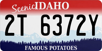 ID license plate 2T6372Y