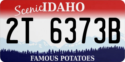 ID license plate 2T6373B