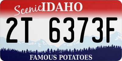 ID license plate 2T6373F