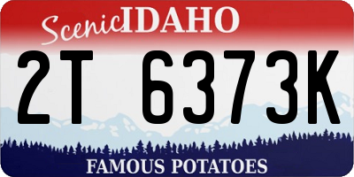 ID license plate 2T6373K