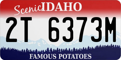 ID license plate 2T6373M