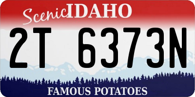 ID license plate 2T6373N