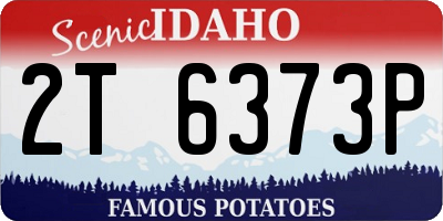 ID license plate 2T6373P