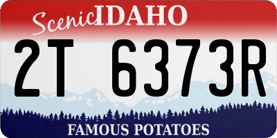 ID license plate 2T6373R