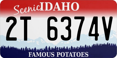 ID license plate 2T6374V