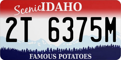 ID license plate 2T6375M